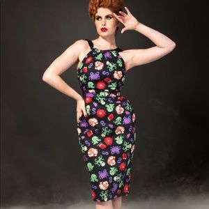 NWT Pinup Couture Harley wiggle dress in Cthulhu